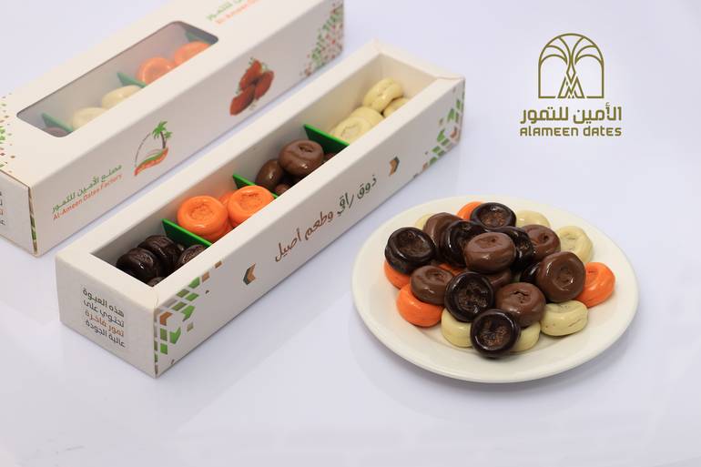 بكج اقراص التمر بشكولاته - 6 علبه