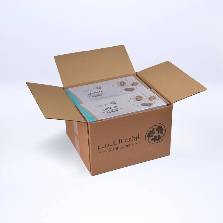 كرتون بوكس تمر خلاص بالزنجبيل والحلوة منزوع النوى